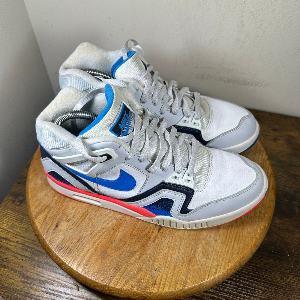 Nike Air Tech Challenge II Mens 10.5 White Royal Blue Infrared 318408-101 Retro